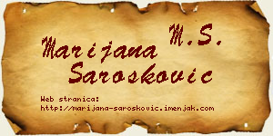 Marijana Šarošković vizit kartica